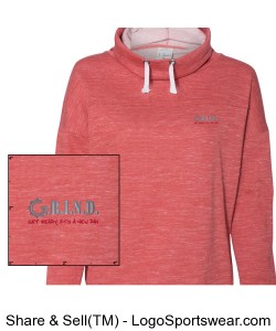 GRIND Ladies Sweatshirt - Red Design Zoom
